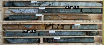 Yukon Metals durchteuft in 300-m-Stepout-Bohrloch auf dem Cu-Au-Projekt Birch 14 g/t Au innerhalb eines 47-m-Abschnitts eines goldhaltigen Skarns ab 26 m Tiefe: https://www.irw-press.at/prcom/images/messages/2025/82122/YMC_120825_DEPRcom.002.png