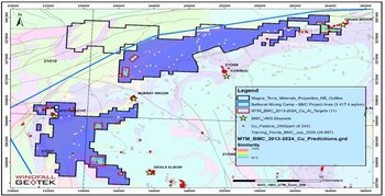 Windfall Geotek Congratulates Magna Terra Minerals on Significant Copper Discoveries at the Rocky Brook Project's Restigouche Trend, New Brunswick: https://www.irw-press.at/prcom/images/messages/2026/82504/WIN_011426_ENPRcom.001.jpeg