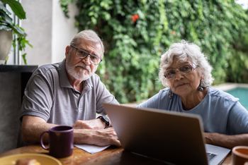 1 Retirement Expense You Can't Afford to Overlook: https://g.foolcdn.com/editorial/images/850671/senior-couple-laptop-serious-gettyimages-1397343629.jpg