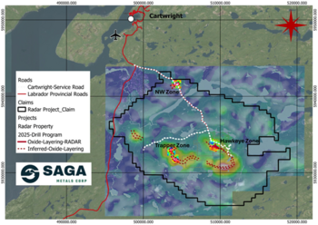 SAGA Metals Announces Additional Assay Results from Drilling at Trapper North, Confirming High-Grade Mineralization at Radar Critical Minerals Project in Labrador: https://www.irw-press.at/prcom/images/messages/2026/82542/SAGA_011626_ENPRcom.006.png