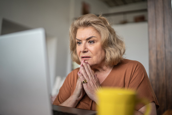 Nearing Retirement With Only $200,000 Saved? Here's What to Do.: https://g.foolcdn.com/editorial/images/851944/older-woman-computer-stress-gettyimages-1390895748.jpg