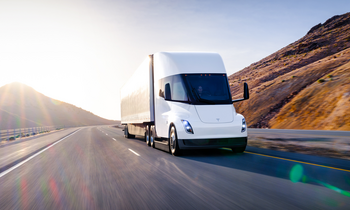 Where Will Tesla Be in 1 Year?: https://g.foolcdn.com/editorial/images/854065/tesla-semi-truck-on-road-near-mountains.png