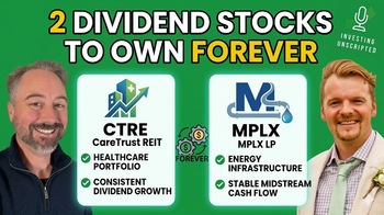 The Best Dividend Stocks to Buy and Hold Forever: https://g.foolcdn.com/editorial/images/857855/2-dividend-stocks-to-own-forever-ctre-mplx-o.jpg