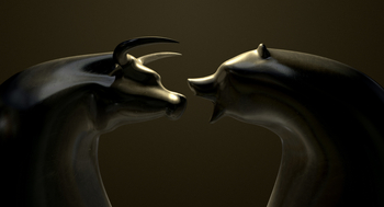 Vanguard Total Stock Market Index Fund ETF Shares: Bull vs. Bear: https://g.foolcdn.com/editorial/images/861855/bronze-bear-and-bull-figurines-bear-market-bull-market-stock-market-1201x648-08ada09.jpg