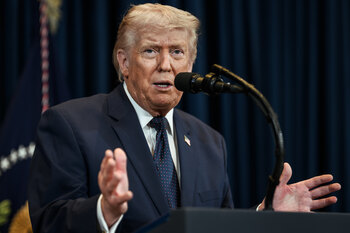 The Stock Market's "Trump Slump" Likely Isn't Over -- and There's a Big Reason Why: https://g.foolcdn.com/editorial/images/863312/president-donald-trump-wh-bw-photo-press-conference-daniel-torok.jpg