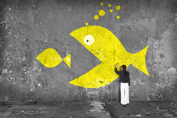 NextEra and Dominion Are About to Become the World's Largest Electric Utility. Here's What Investors Should Do Next.: https://g.foolcdn.com/editorial/images/870921/22_01_12-a-person-drawing-a-picture-of-a-large-fish-getting-ready-to-swallow-a-smaller-fish-_gettyimages-468340908.jpg