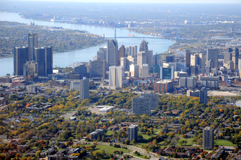 The Retirement State Where Monthly Expenses Tend to Feel More Manageable: https://g.foolcdn.com/editorial/images/855781/aerial-view-detroit-with-river.jpg